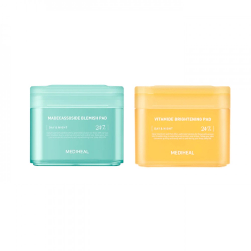 Mediheal - Madecassoside Blemish Pad - 100ea (1ea) + Vitamide Brightening Pad - 100ea (1ea) Set