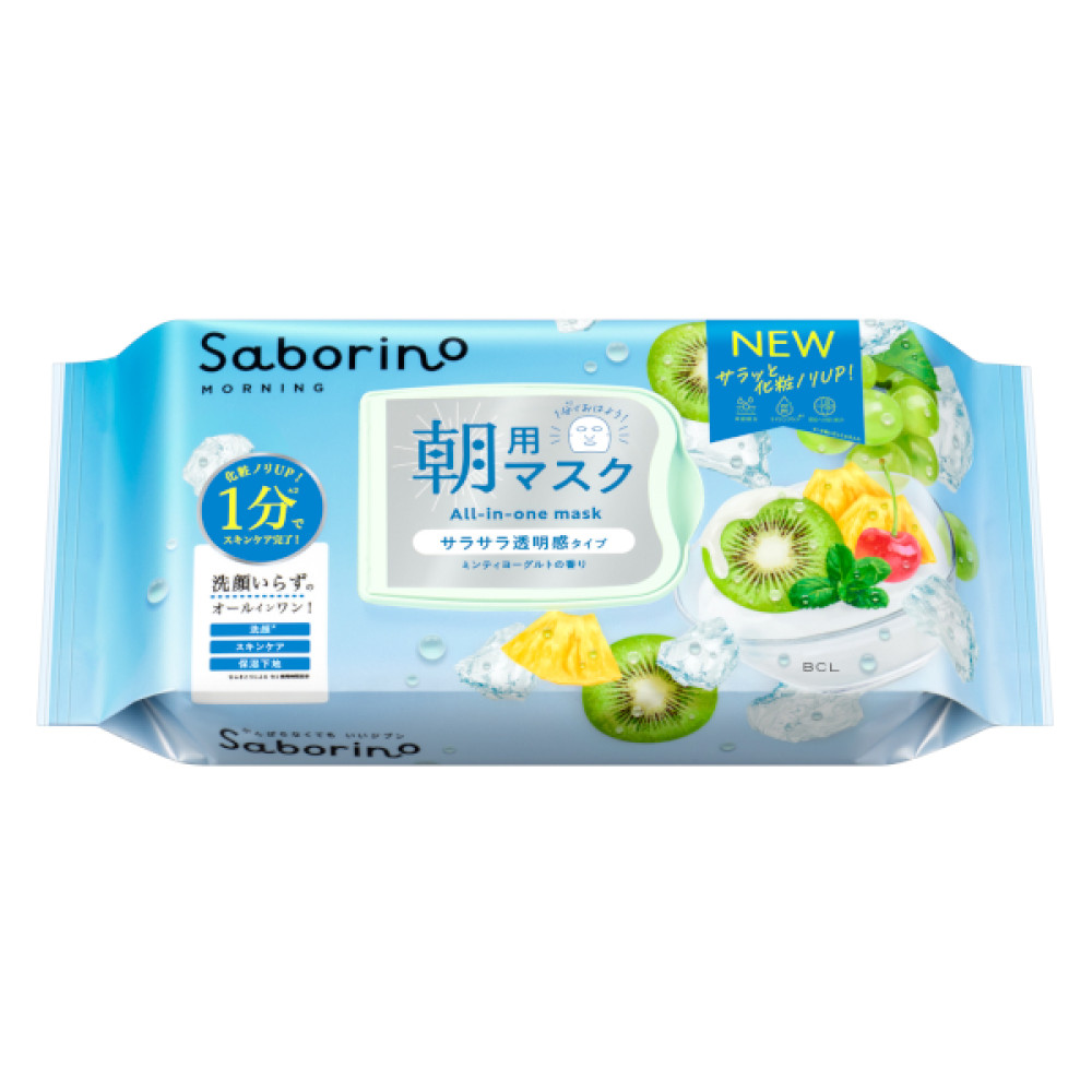 BCL - Saborino Morning Sheet Minty Yogurt (Smooth and Transparent Type) - 28pcs