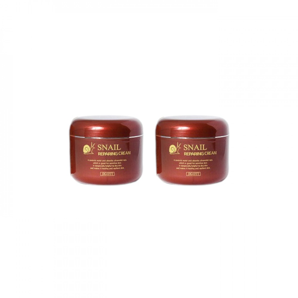 Jigott - Snail Repairing Cream - 100g (2ea) Set