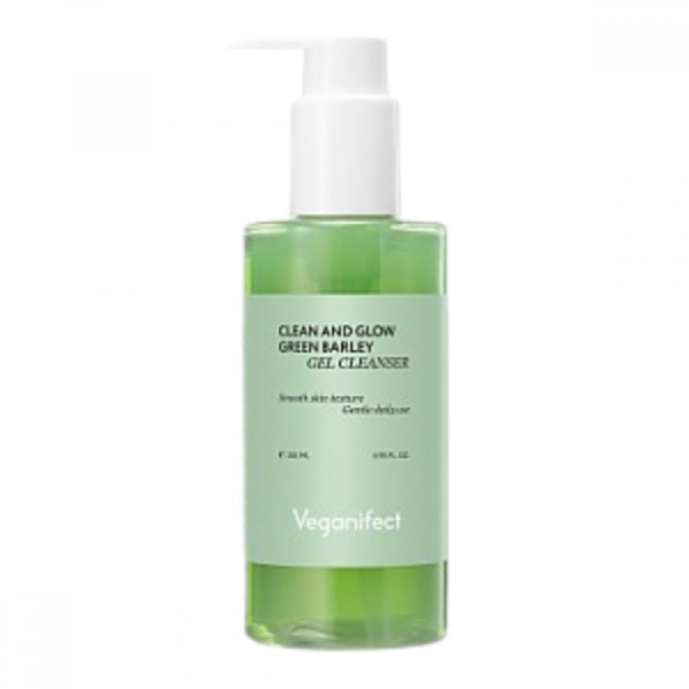 Veganifect - Clean and Glow Green Barley Gel Cleanser - 205ml