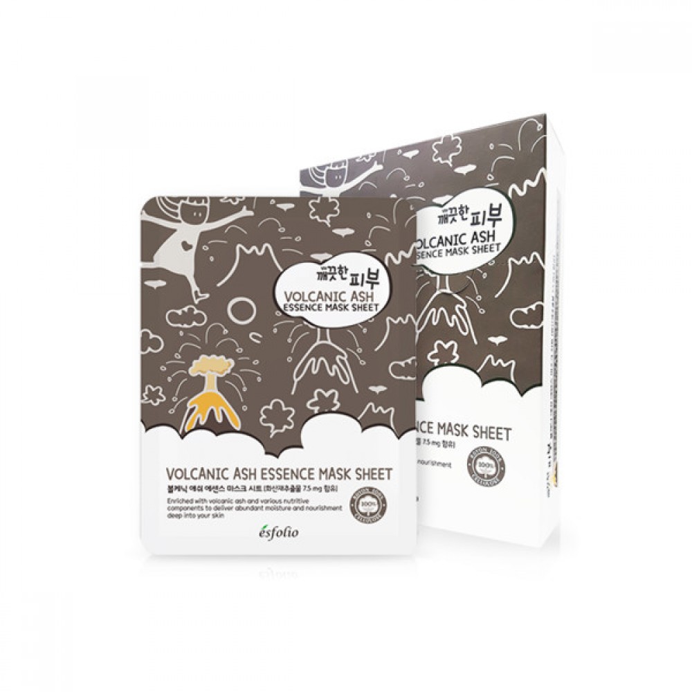 esfolio - Pure Skin Volcanic Ash Essence Mask Sheet - 25ml X 10pcs