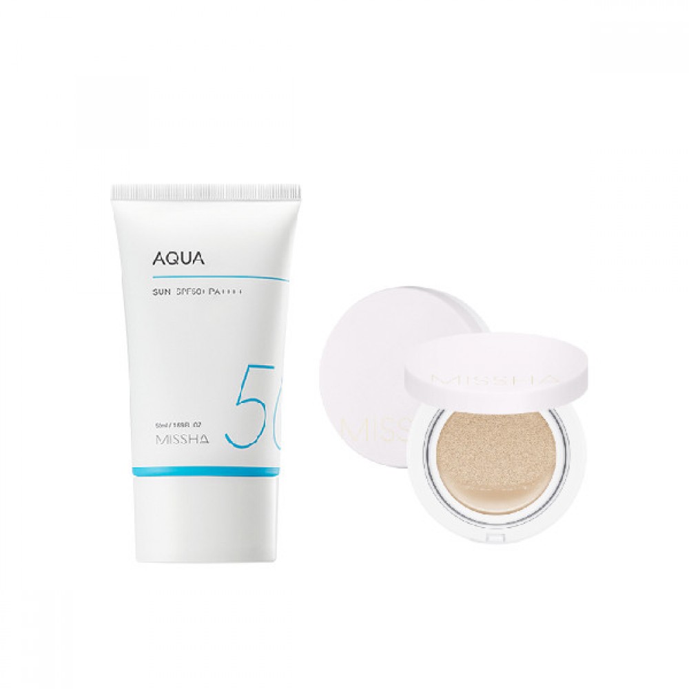 Missha Aqua Sun X Magic Cushion Cover Lastng # 21 Set