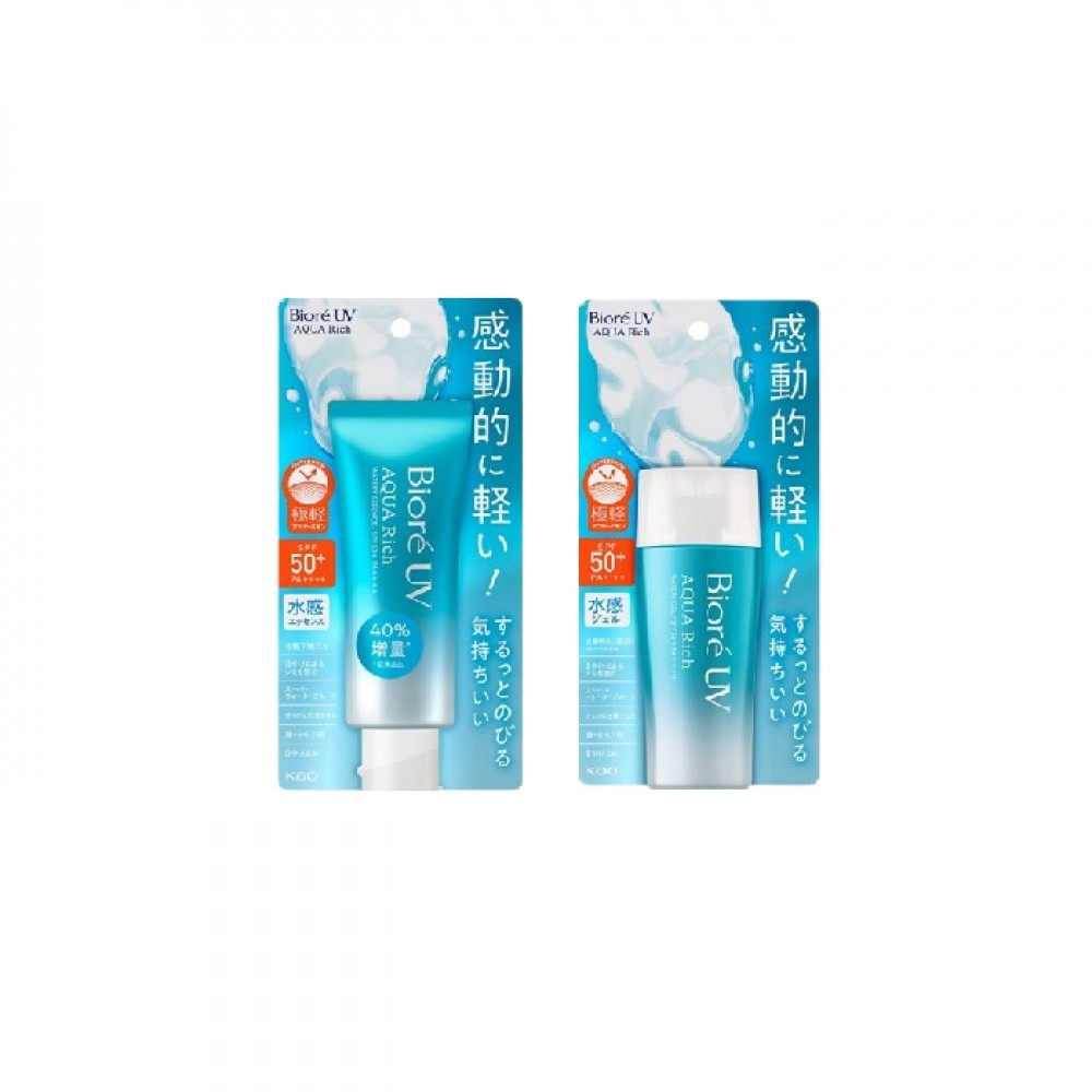 Kao Biore UV Aqua Rich Water Gel + Essence SPF50+ PA++++ 70ml + 70g Set