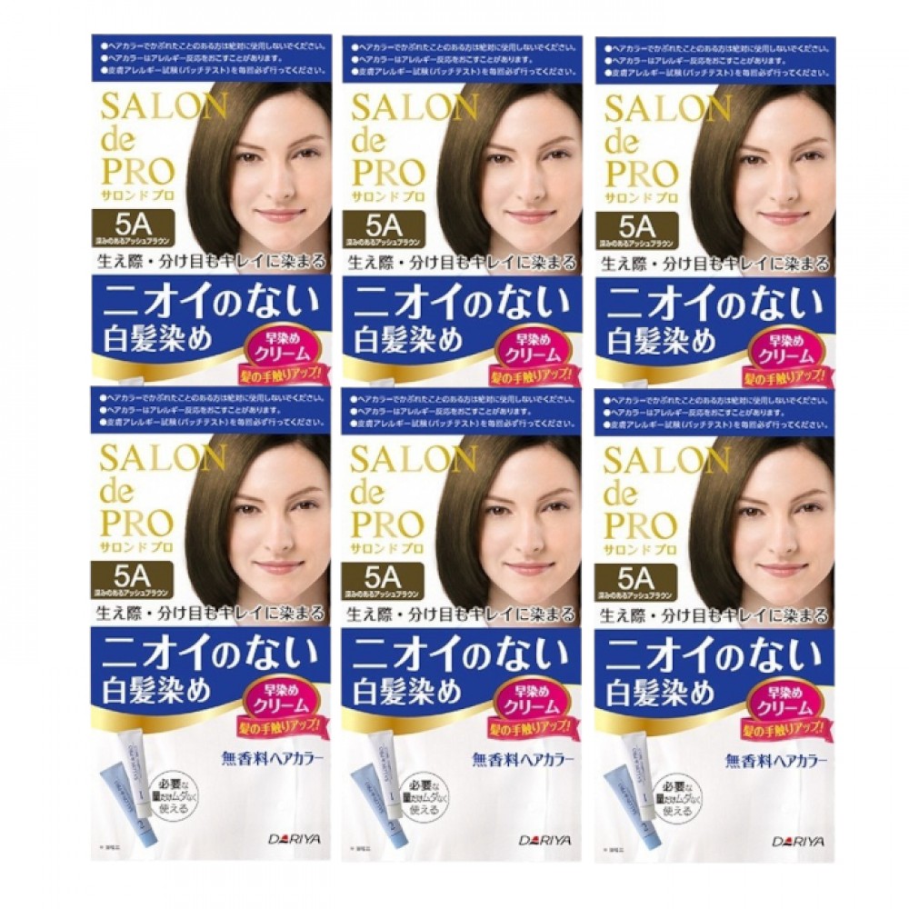 Dariya Salon De Pro - Hair Color Cream - 1box - 5A Deep Assy (6ea) Set