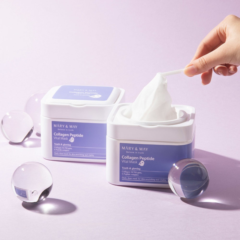 Mary&May - Collagen Peptide Vital Mask - 30pcs/400g