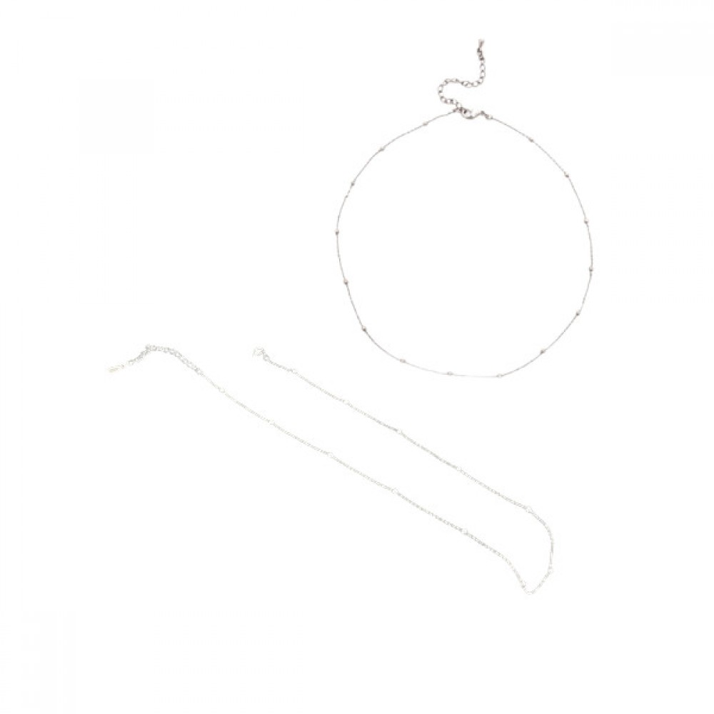 MsBlossom - Plated Metal Bead Choker - 1pc