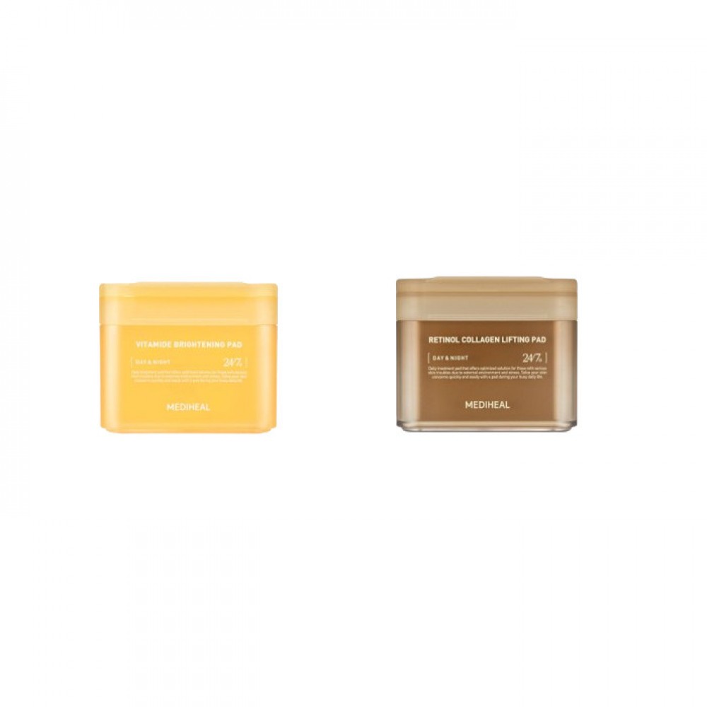 Mediheal - Retinol Collagen Lifting Pad - 100ea (1ea) + Vitamide Brightening Pad - 100ea (1ea) Set