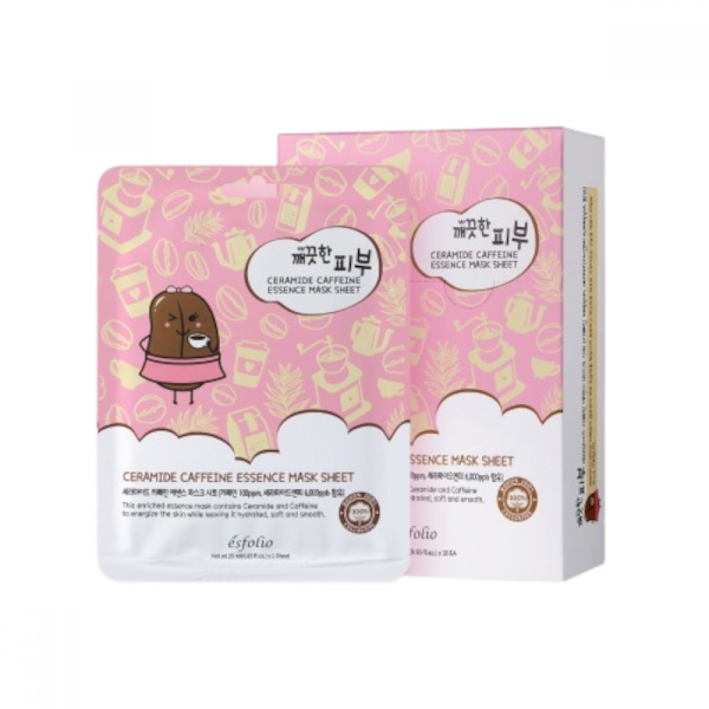esfolio - Pure Skin Ceramide Caffeine Essence Mask Sheet - 25ml *10pc