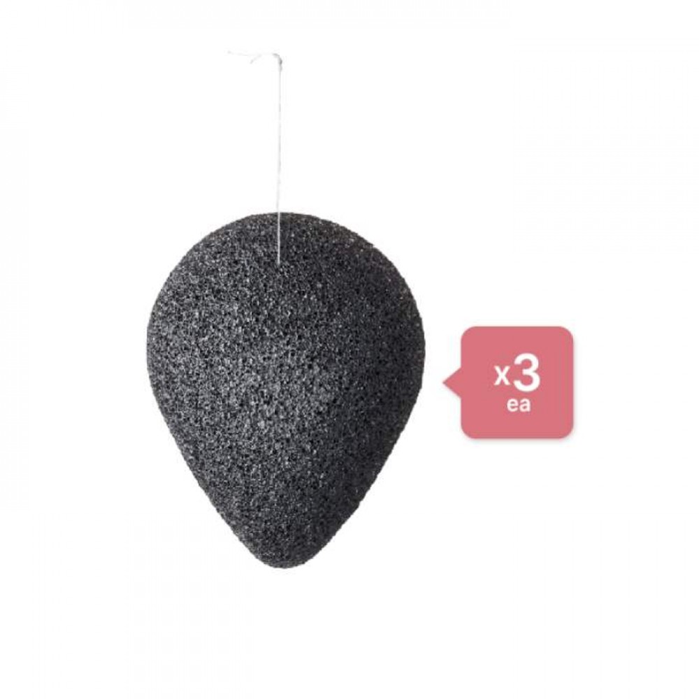 Purito SEOUL Bamboo Charcoal Konjac Sponge - 7g (3ea) Set