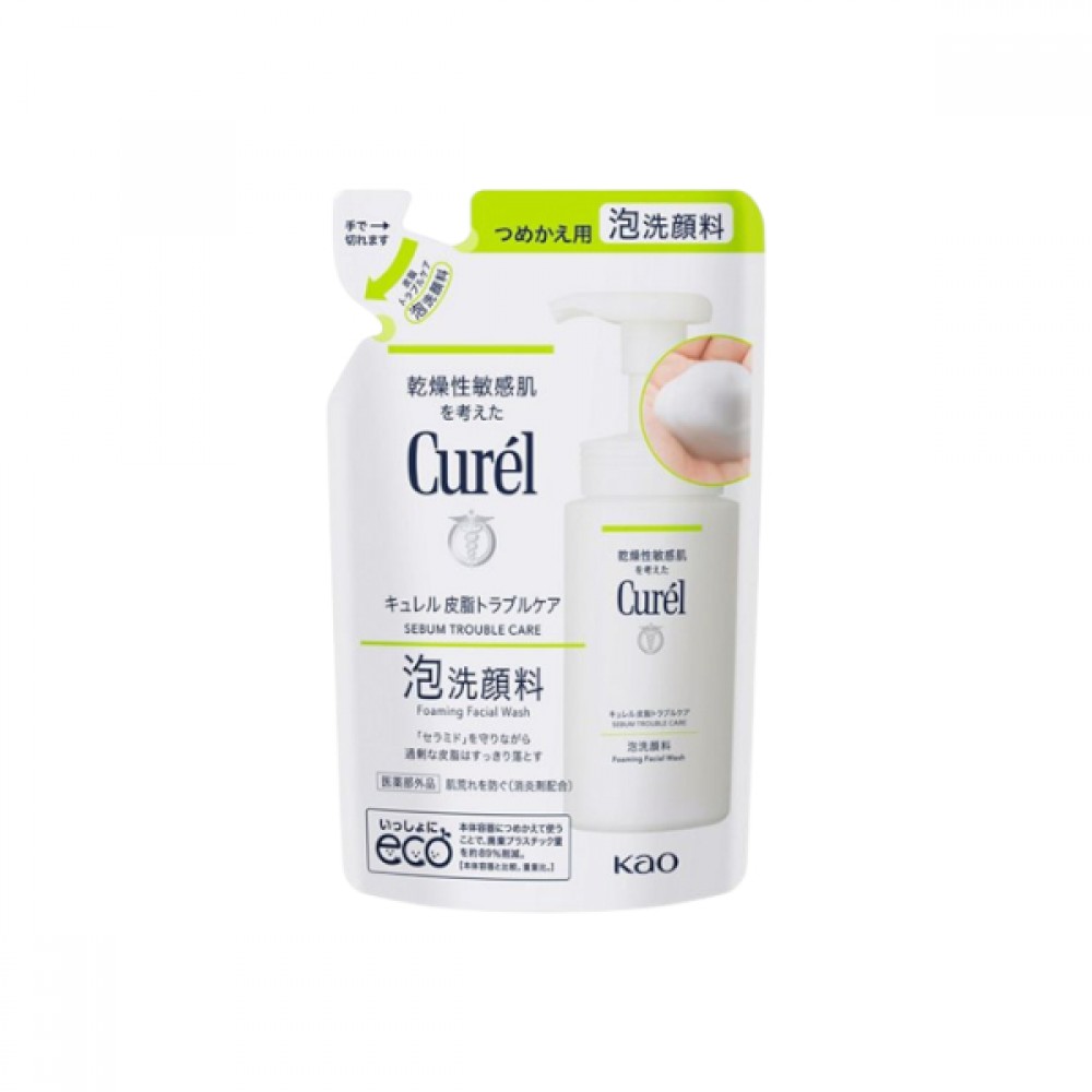 Kao - Curel - Sebum Trouble Care Foaming Wash Refill - 130ml