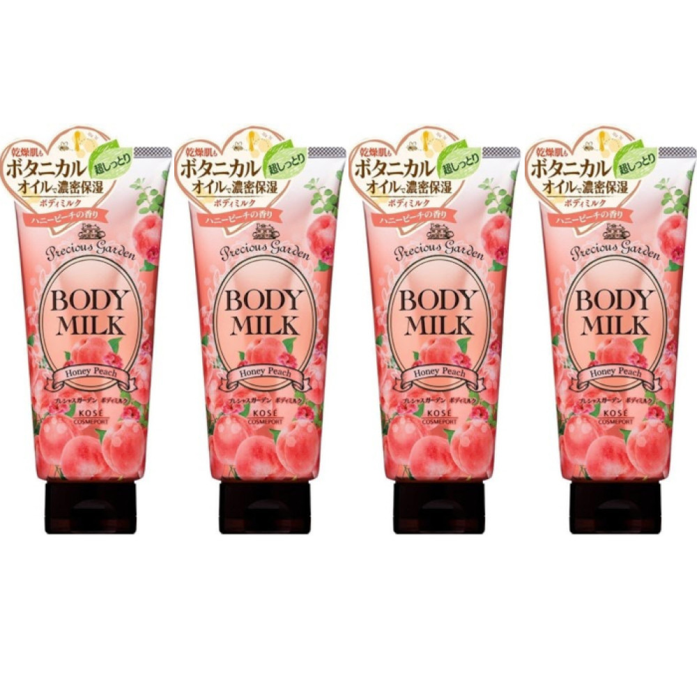 Kose - Precious Garden Body Milk - Honey Peach - 200g (4ea) Set