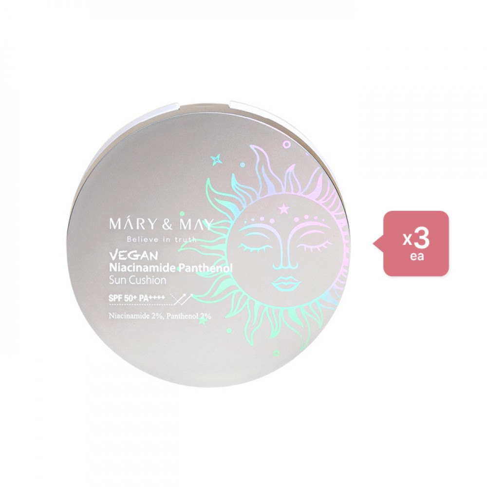 Mary&May - Vegan Niacinamide Panthenol Sun Cushion SPF50+ PA++++ - 25g (3ea) Set
