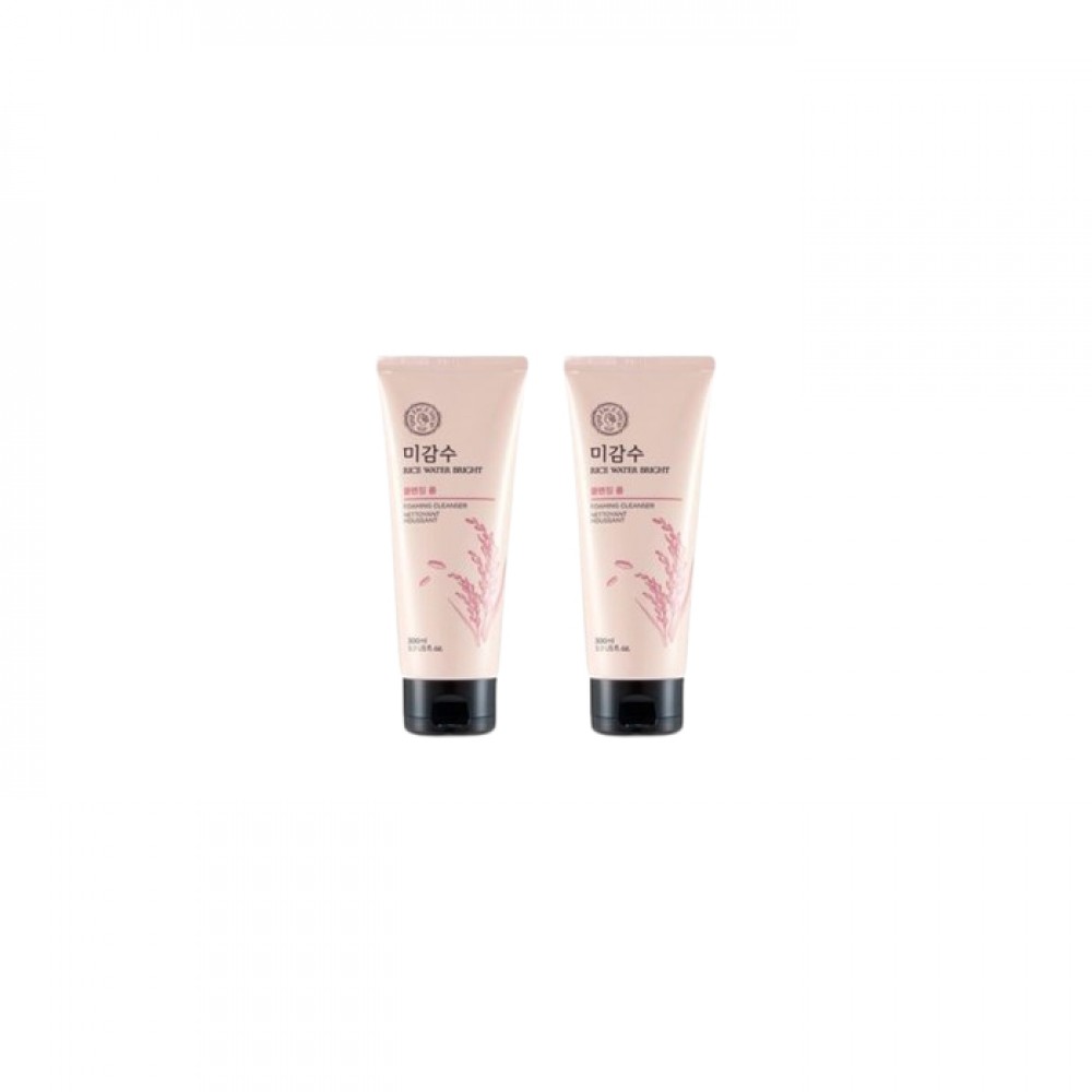 THE FACE SHOP Rice Water Bright Foaming Cleanser - 300ml (2ea) Set