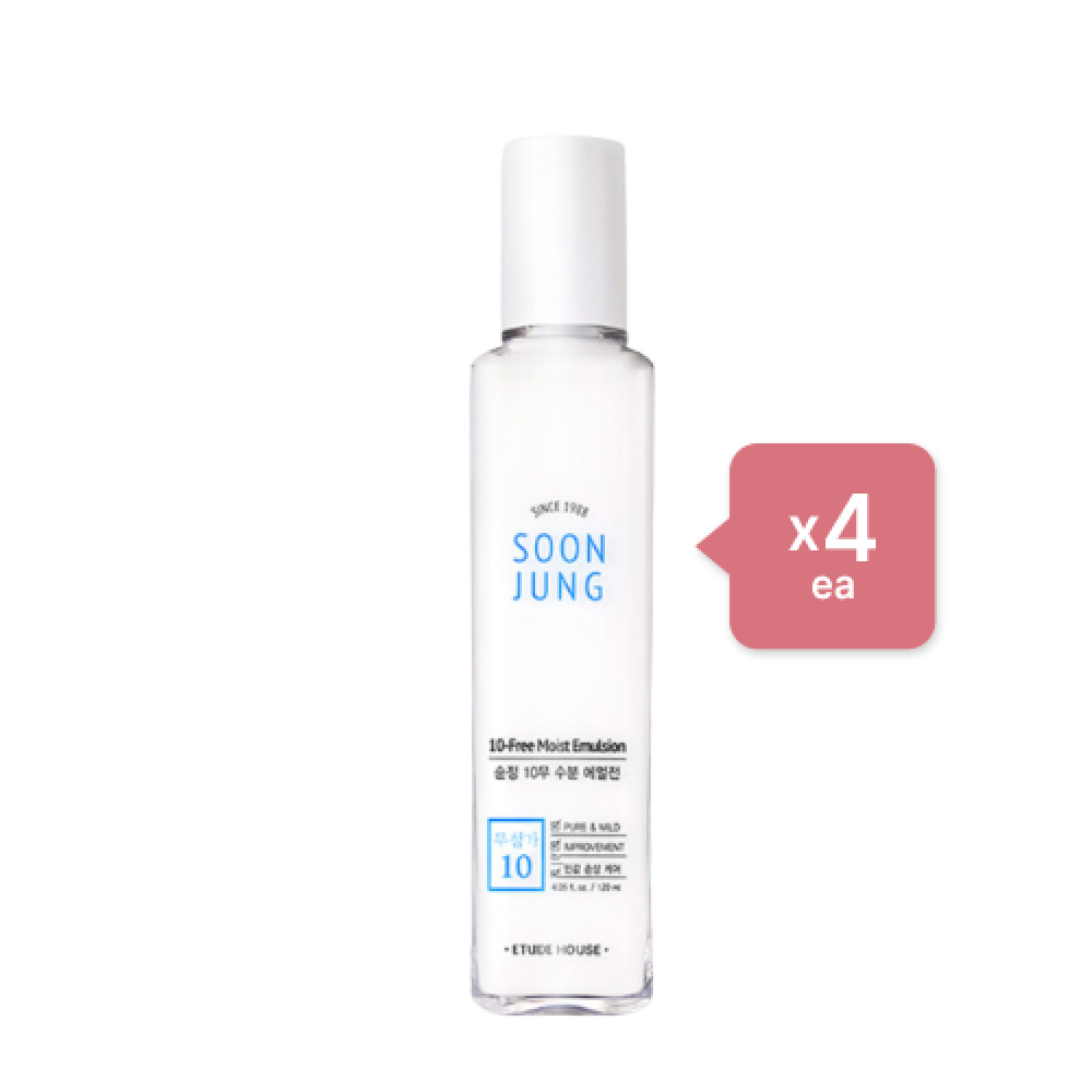ETUDE - Soon Jung 10-Free Moist Emulsion - 130ml (4ea) Set