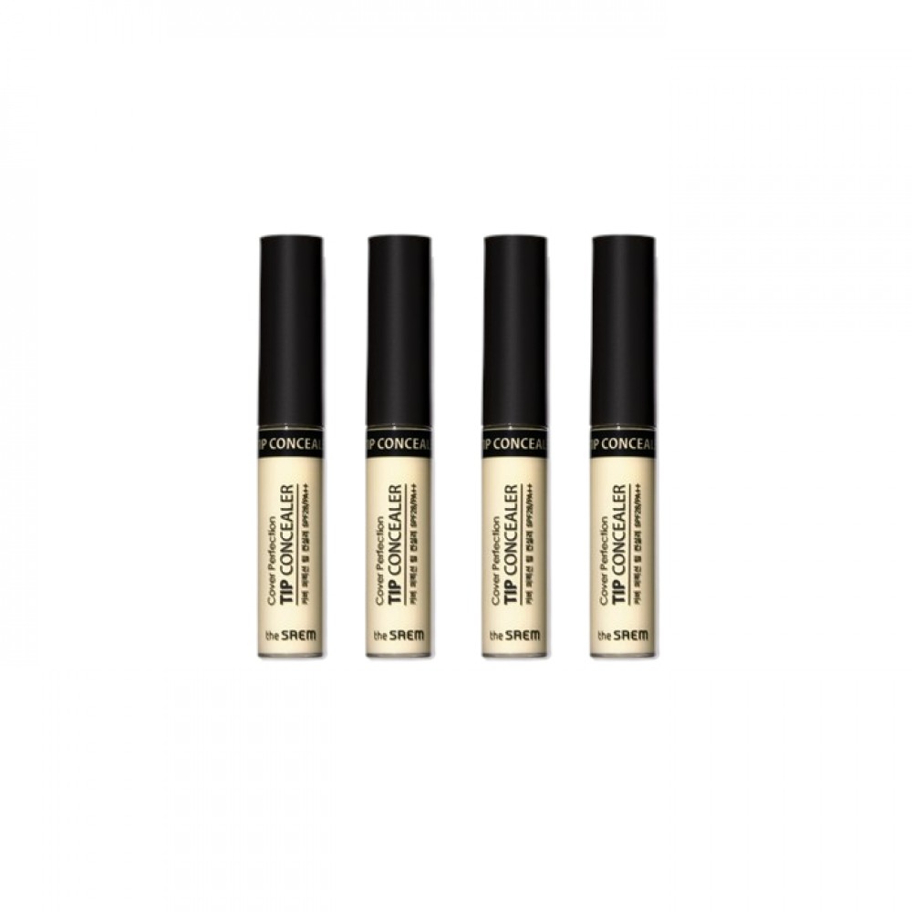 The Saem - Cover Perfection Tip Concealer - 6.5g - Green Beige (4ea) Set