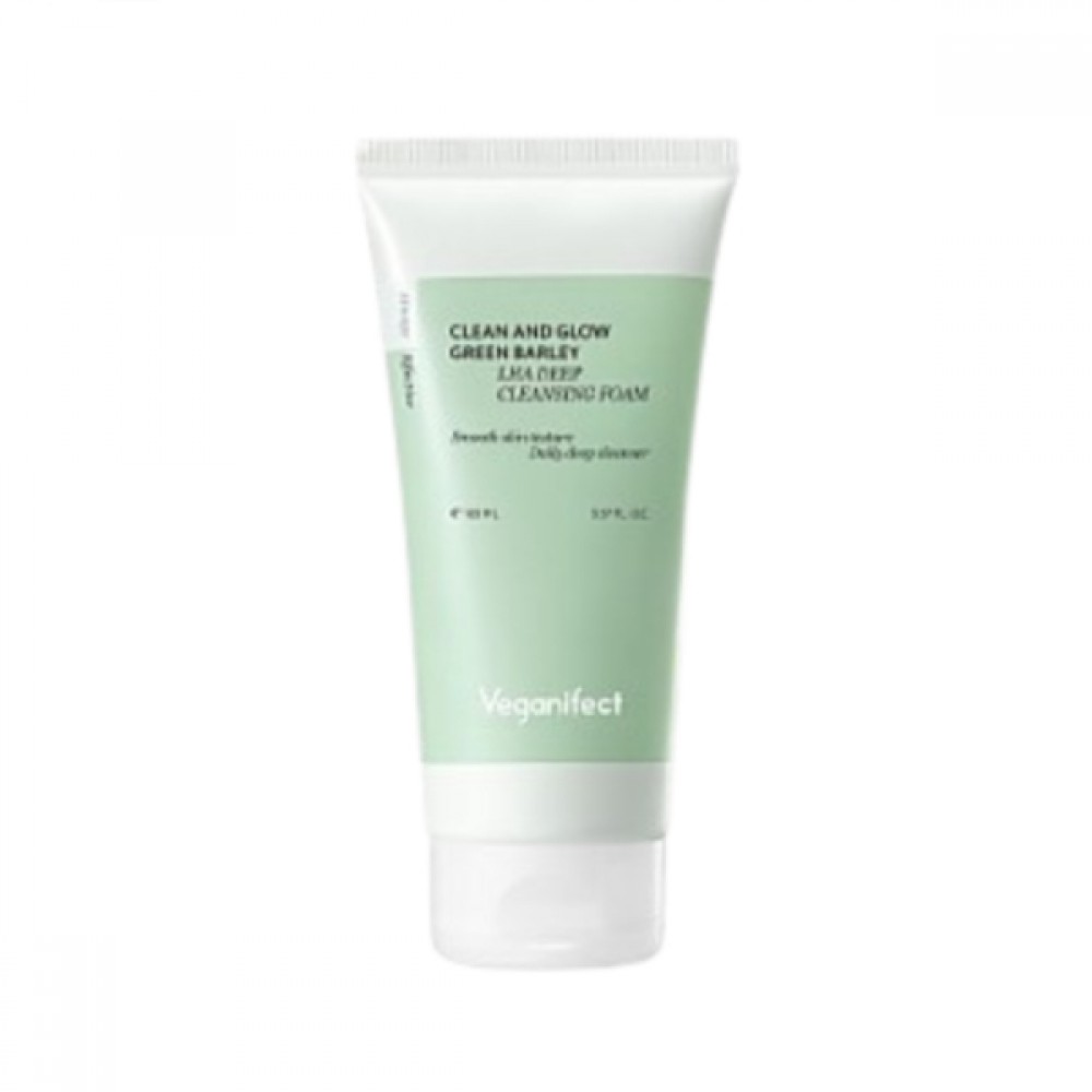 Veganifect - Clean And Glow Green Barley LHA Deep Cleansing Foam - 165ml