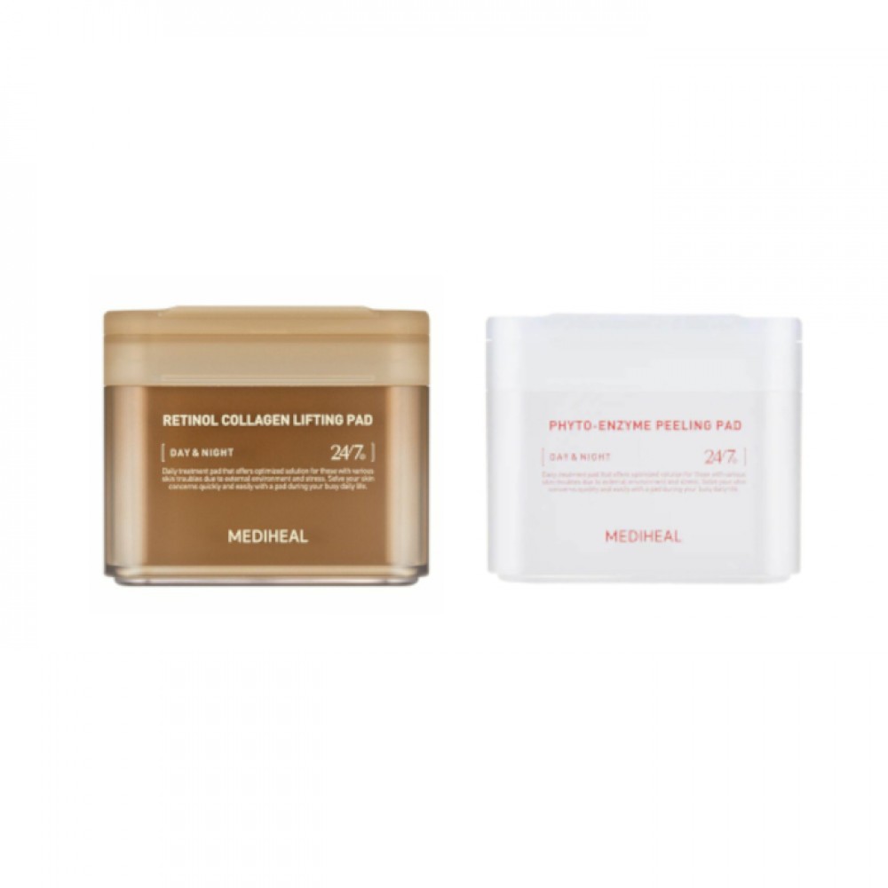 Mediheal - Retinol Collagen Lifting Pad - 100ea (1ea) + Phyto-Enzyme Peeling Pad - 90ea (1ea) Set