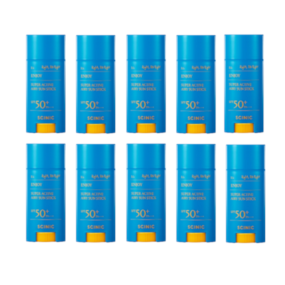 SCINIC Enjoy Super Active Airy Sun Stick SPF50+ PA++++ - 15g (10ea) Set