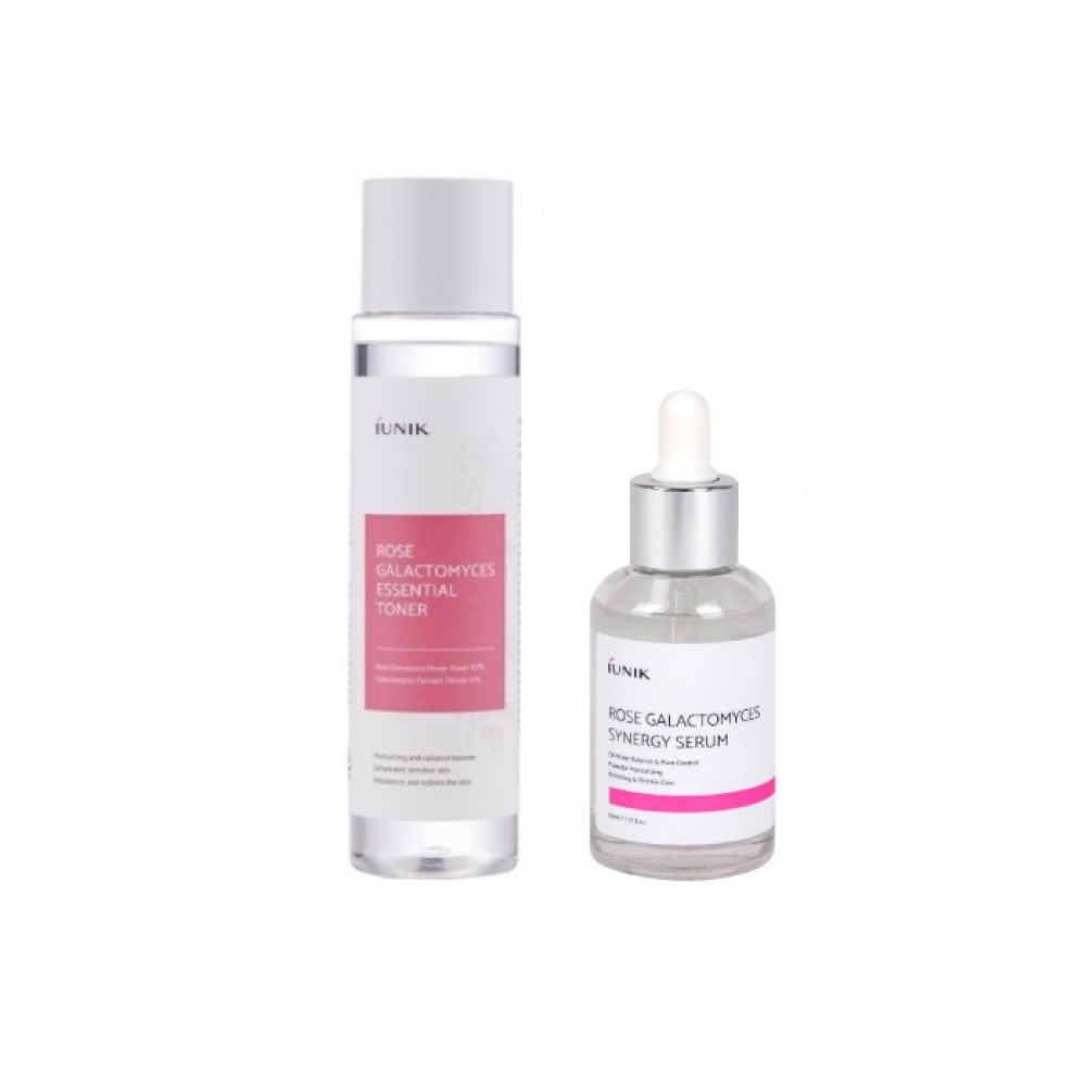 iUNIK Rose Galactomyces Evening Skin Tone Set