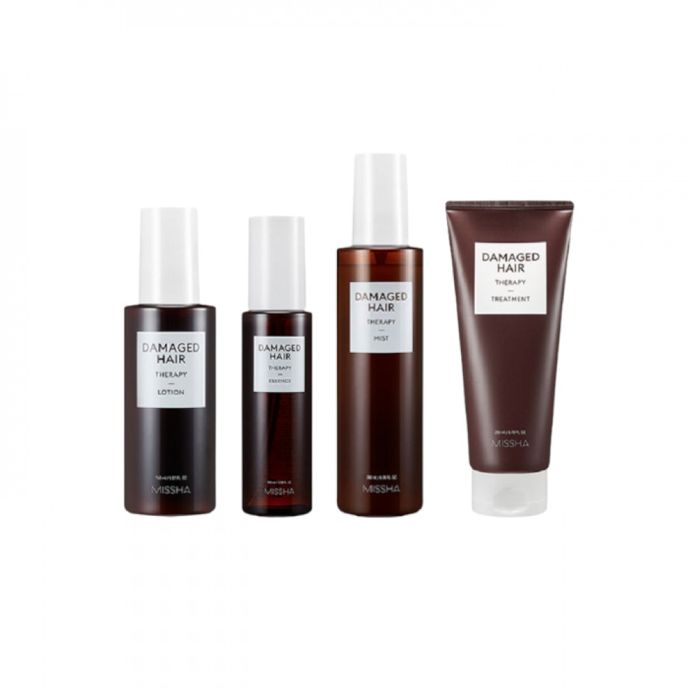 MISSHA - Damaged Hair Therapy Essence - 100ml X MISSHA - Damaged Hair Therapy Lotion - 150ml X MISSHA - Damaged Hair Therapy Mist - 200ml X MISSHA - Damaged Hair Therapy Treatment - 200ml