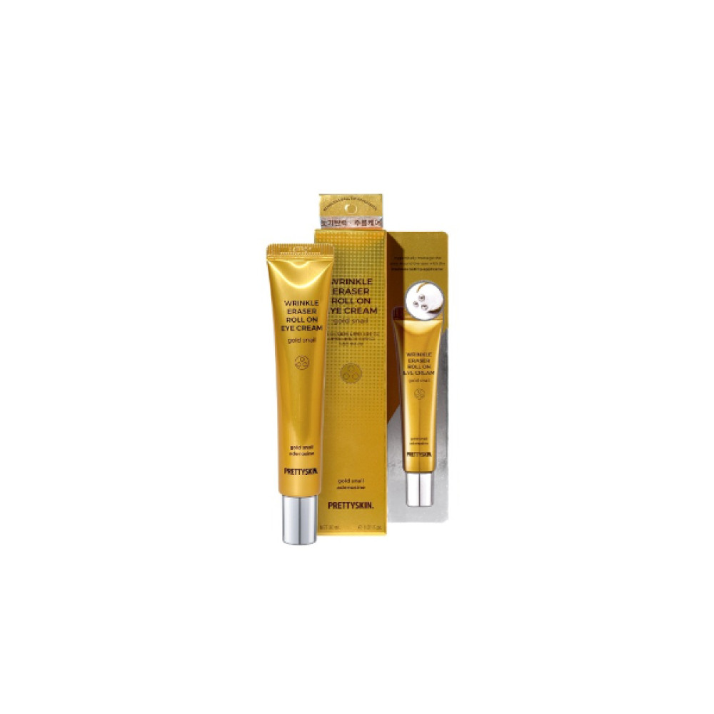 PRETTYSKIN - Wrinkle Eraser Roll On Eye Cream Gold Snail - 30ml