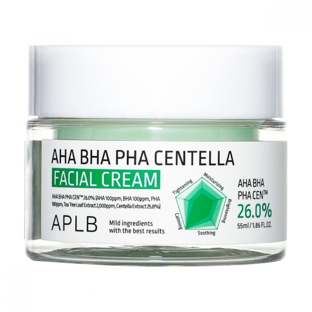 APLB - AHA BHA PHA Centella Facial Cream - 55ml