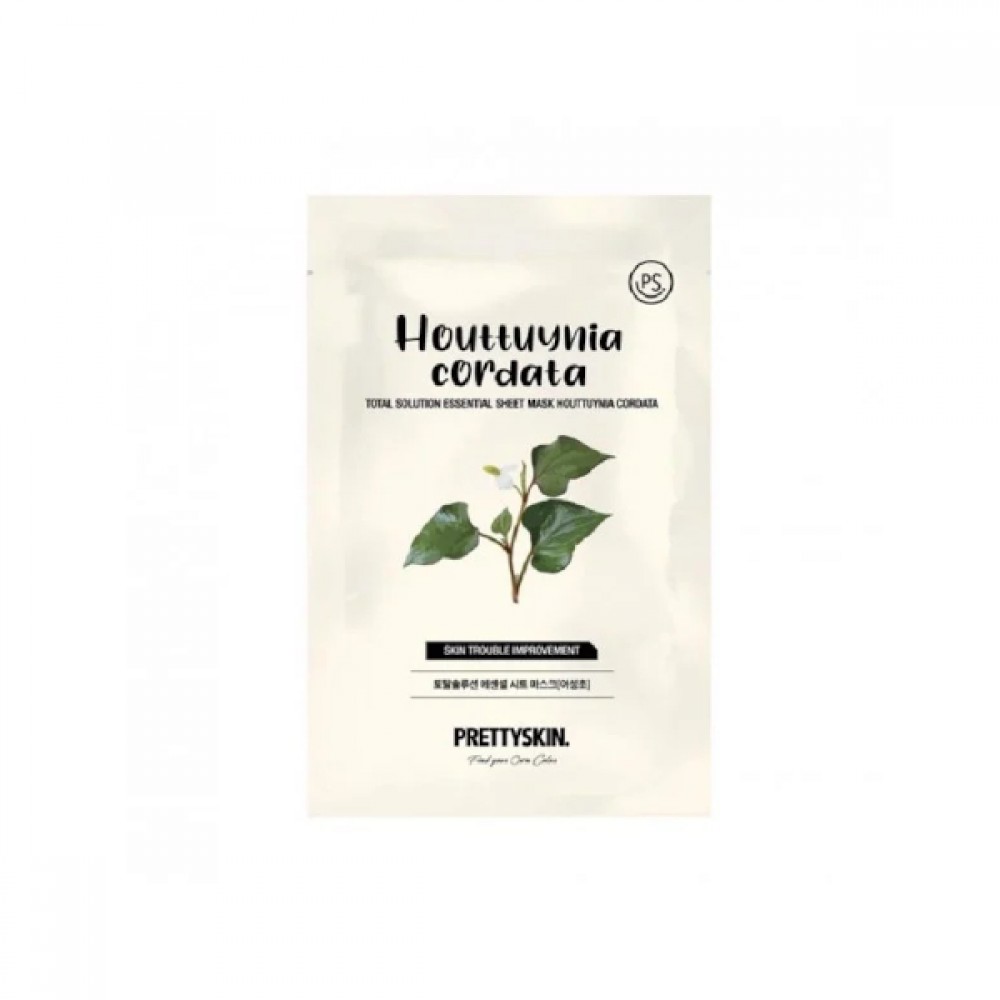 PRETTYSKIN - Total Solution Essential Sheet Mask - Huttuynia Cordata - 1pc