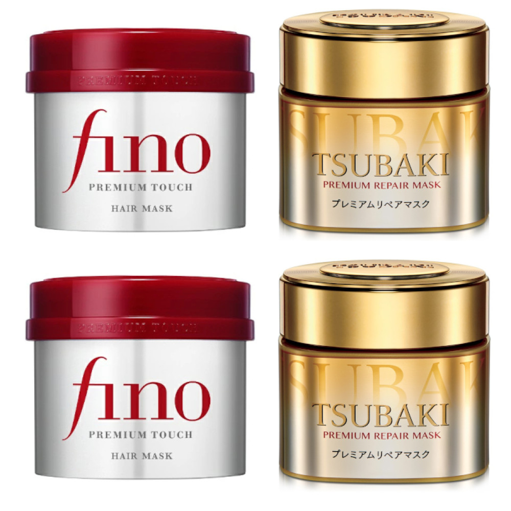 Shiseido - Fino Premium Touch Hair Mask - 230g x2 + Shiseido - Tsubaki Premium Repair Hair Mask - 180g x2