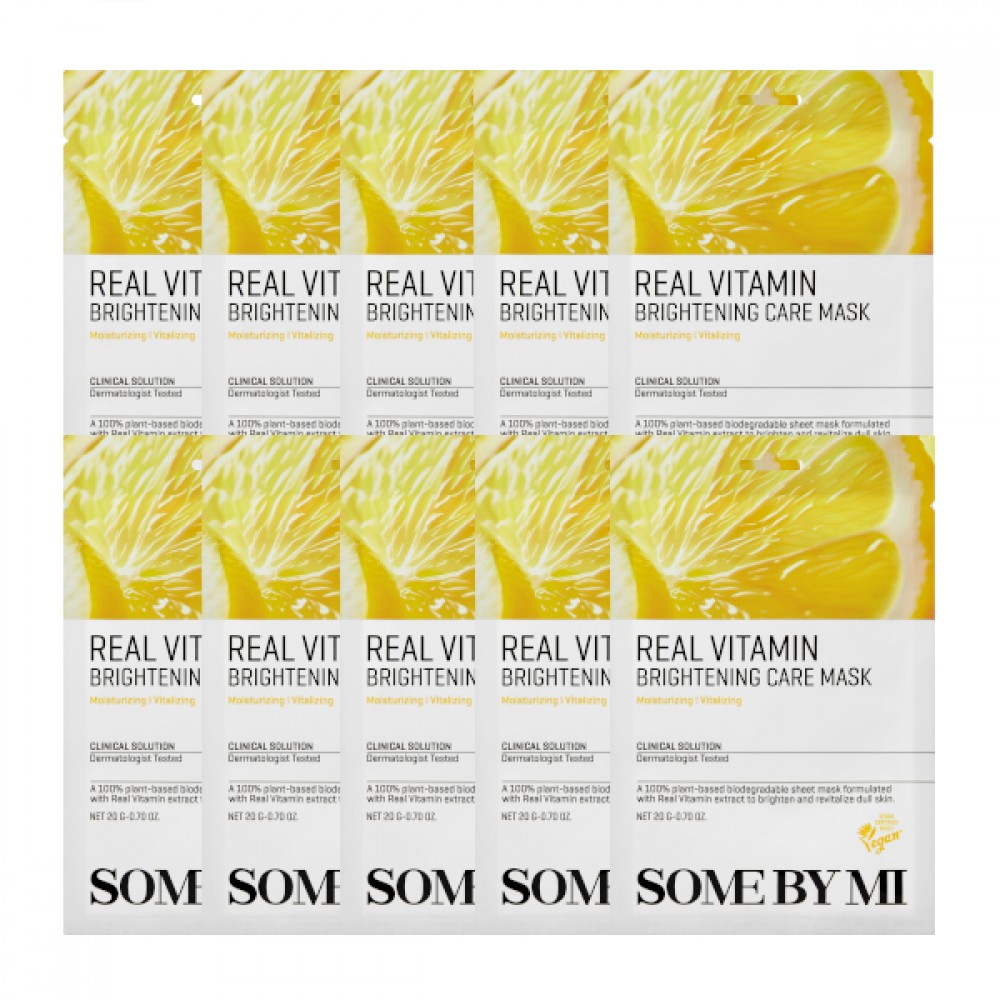 SOME BY MI - Real Vitamin Brightening Care Mask - 10pcs