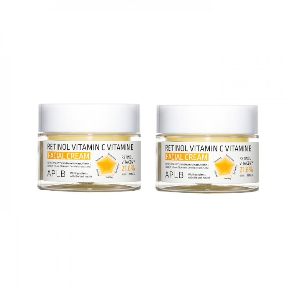 APLB - Retinol Vitamin C Vitamin E Facial Cream - 55ml (2ea) Set