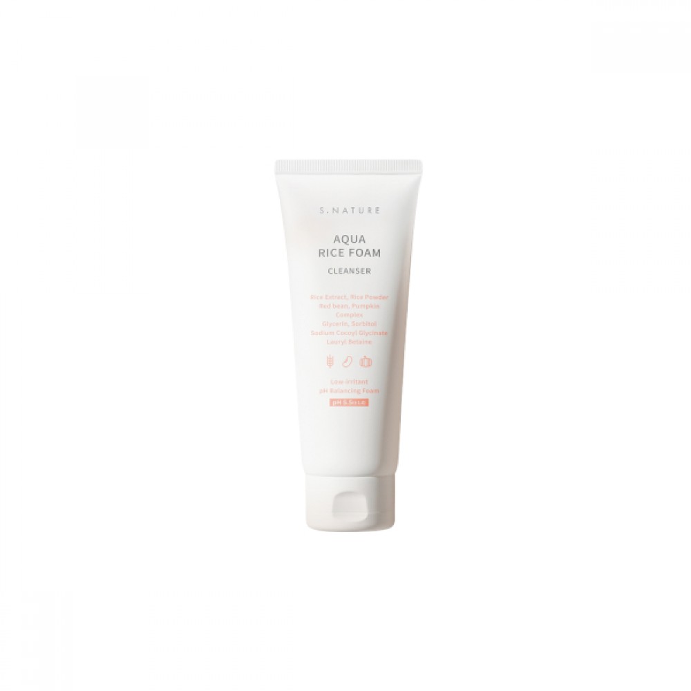 S.NATURE - Aqua Rice Foam Cleanser - 160ml