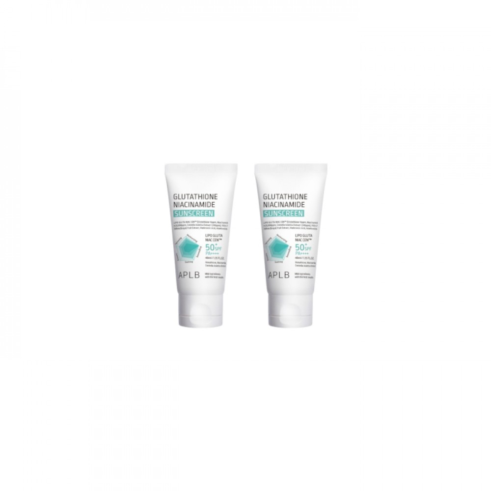 APLB - Glutathione Niacinamide Sunscreen SFP50+ PA++++ - 40ml (2ea) Set