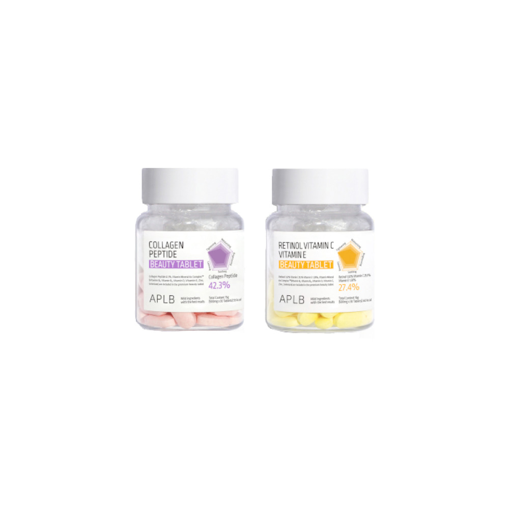APLB - Retinol Vitamin C Vitamin E & Collagen Peptide (Beauty Tablet - 30ea*2) Set