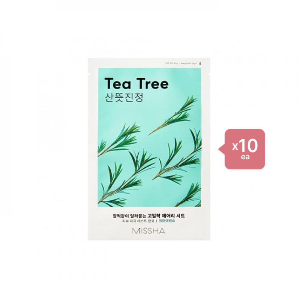 MISSHA - Airy Fit Sheet Mask - Tea Tree - 1pc (10ea) Set