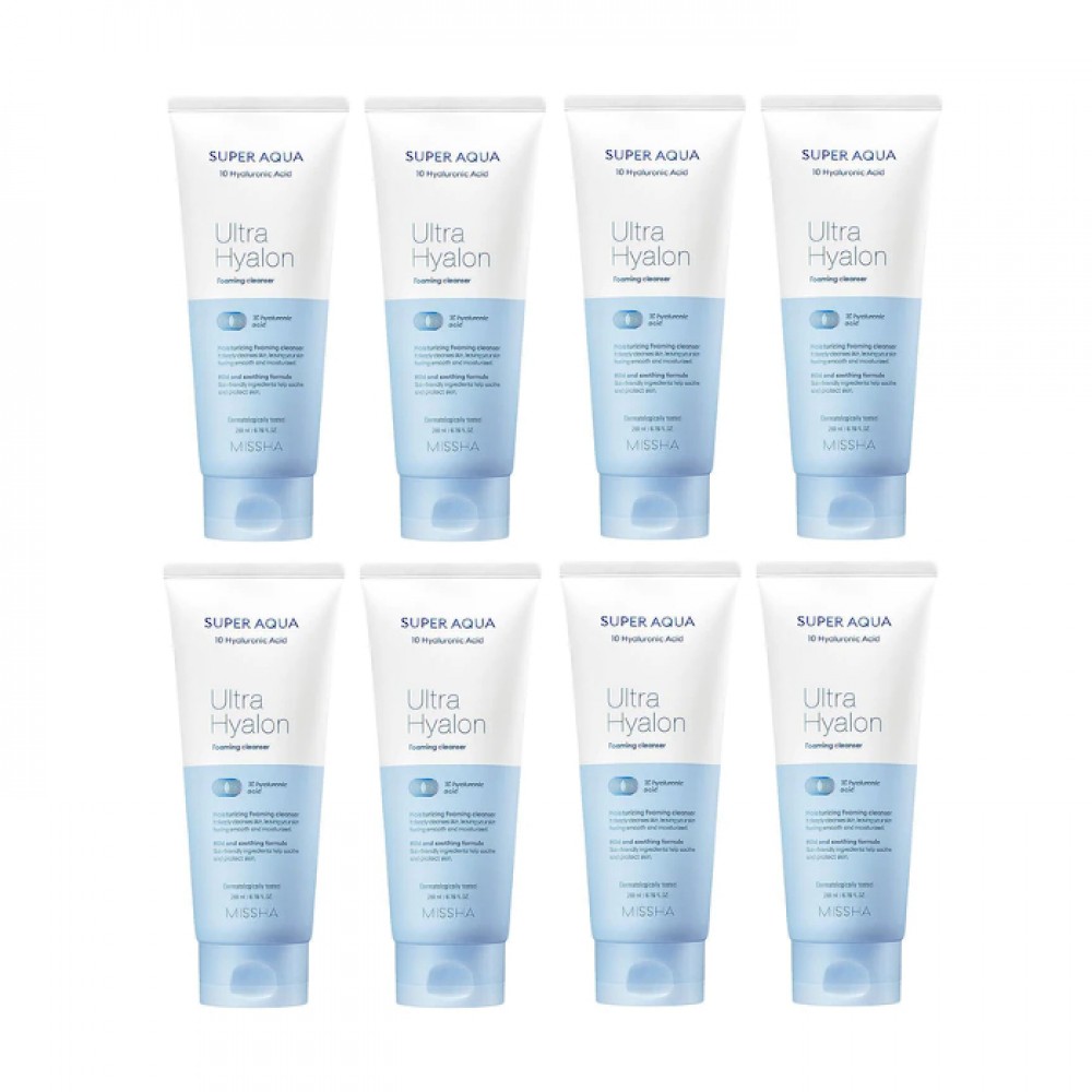 MISSHA - Super Aqua Ultra Hyalon Foaming Cleanser - 200ml (8ea) Set