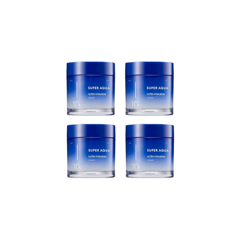 MISSHA - Super Aqua Ultra Hyalron Cream - 70ml (4ea) Set