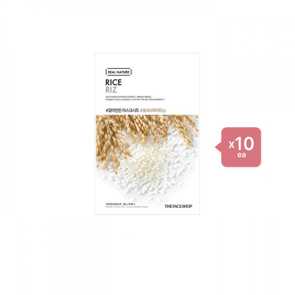 THE FACE SHOP - Real Nature Face Mask - Rice - 1pc (10ea) Set