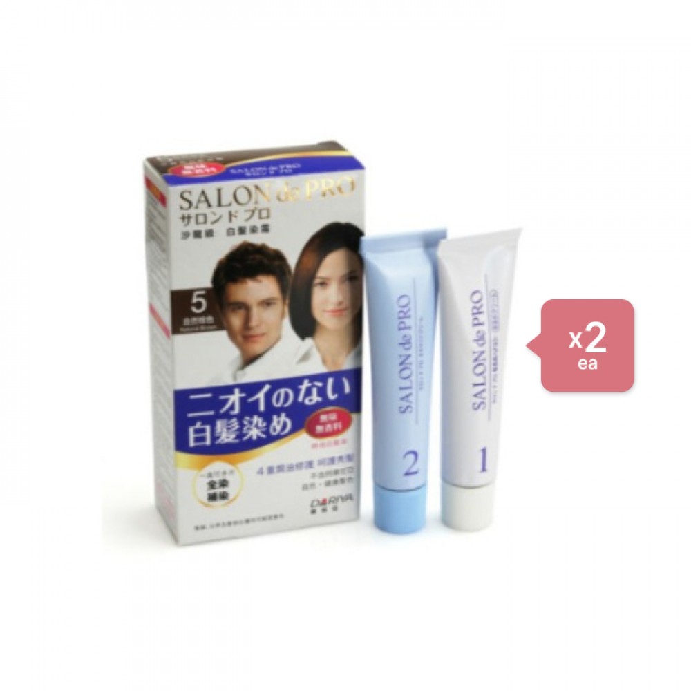 Dariya - Salon de Pro Hair Color Cream - 1set - #5 Natural Brown (2ea) Set