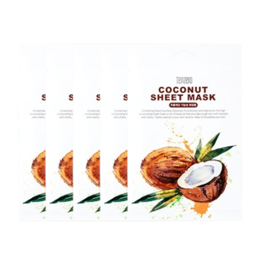 tenzero - Coconut Sheet Mask - (5ea) Set
