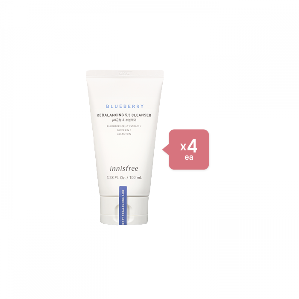 innisfree - Blueberry Rebalancing 5.5 Cleanser - 100ml (4ea) Set