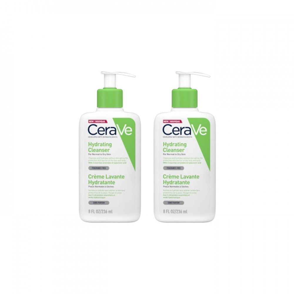 CeraVe - Hydrating Cleanser For Normal To Dry Skin - 236ml (2ea) Set