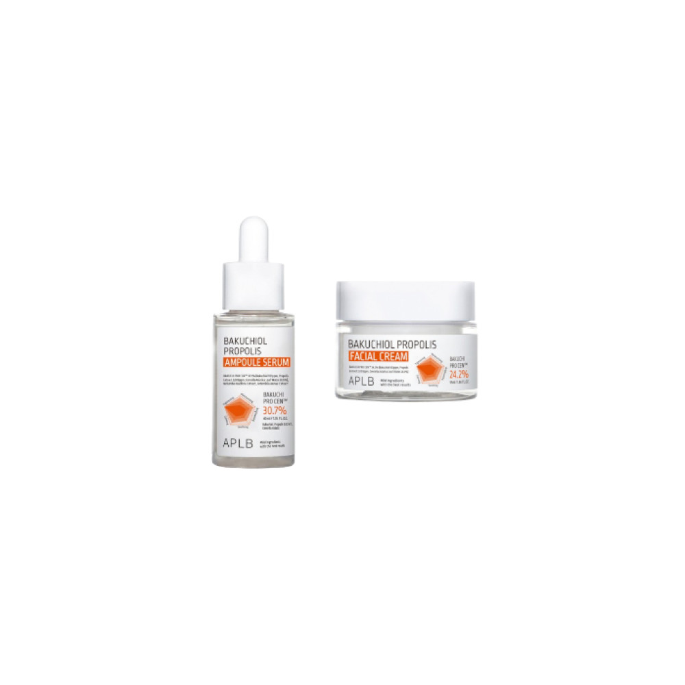 APLB - Bakuchiol Propolis Ampoule Serum - 40ml + Facial Cream - 55ml Set