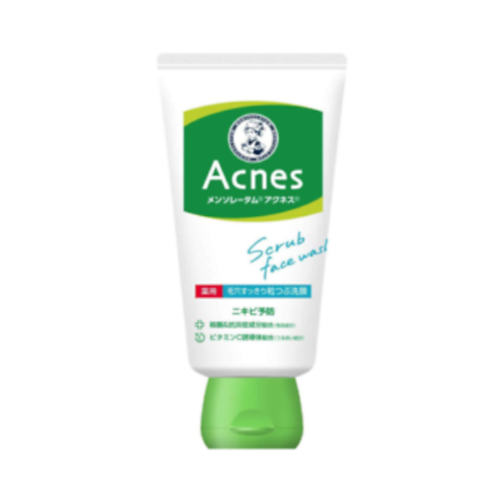 Rohto Mentholatum - Acnes Medicated Scrub Face Wash Foam Cleanser - 130g