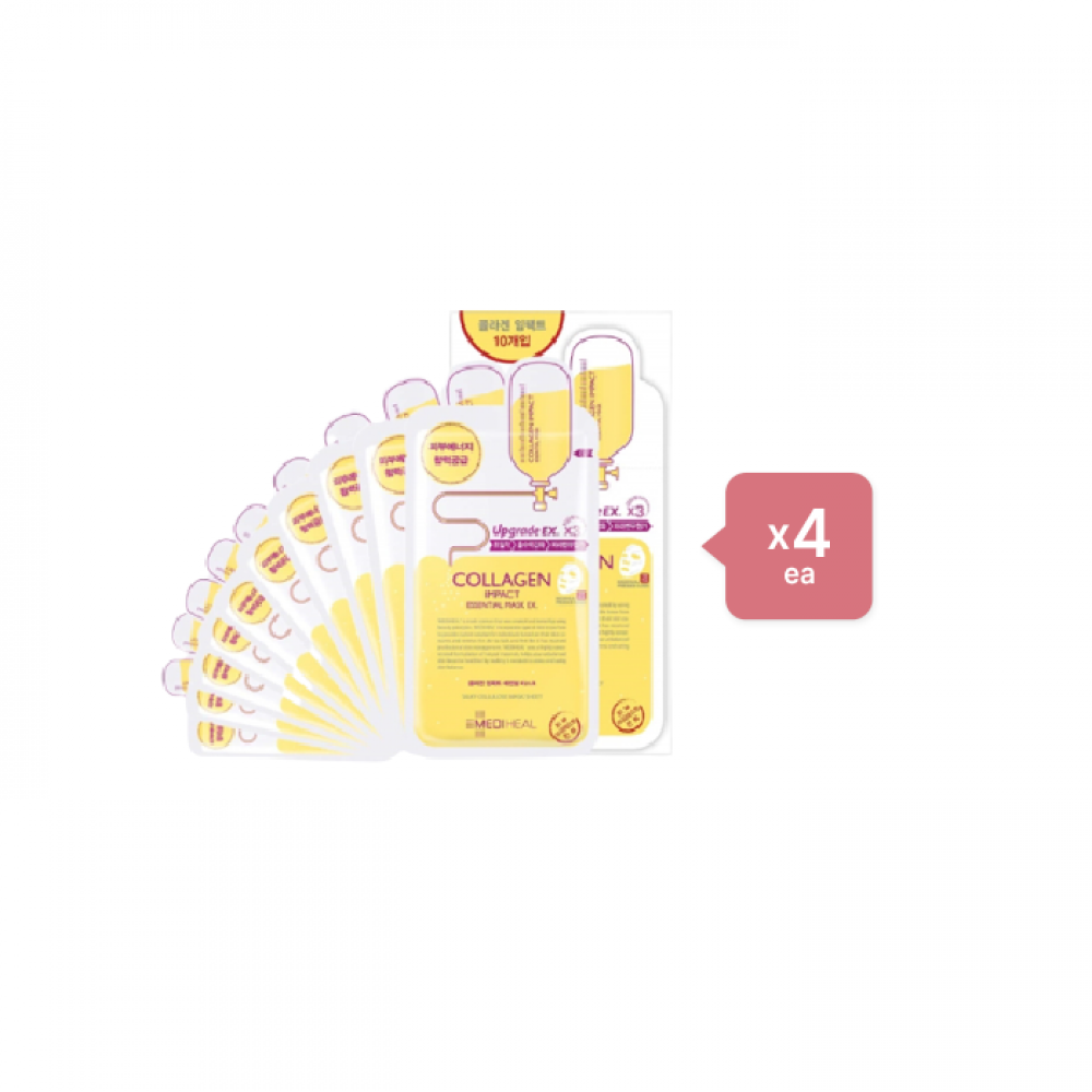 Mediheal Upgrade x3 Collagen Impact Essential Mask - 10pc (4ea) Set