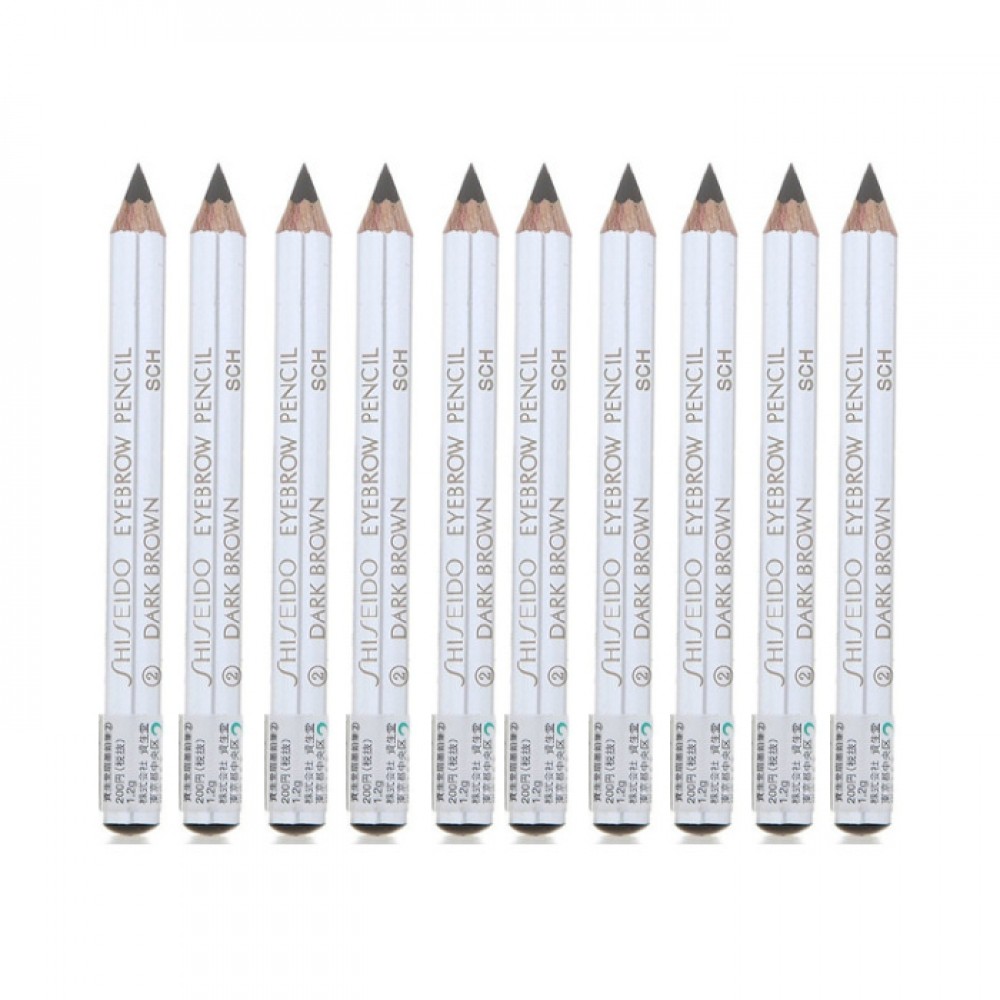 Shiseido - Eyebrow Pencil - 02 Dark Brown (10ea) Set