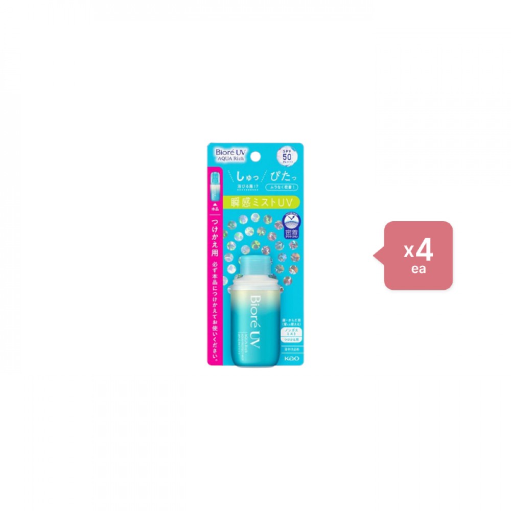 Kao - Biore UV Aqua Rich Aqua Protect Mist SPF50 PA++++ Refill - 60ml (4ea) Set