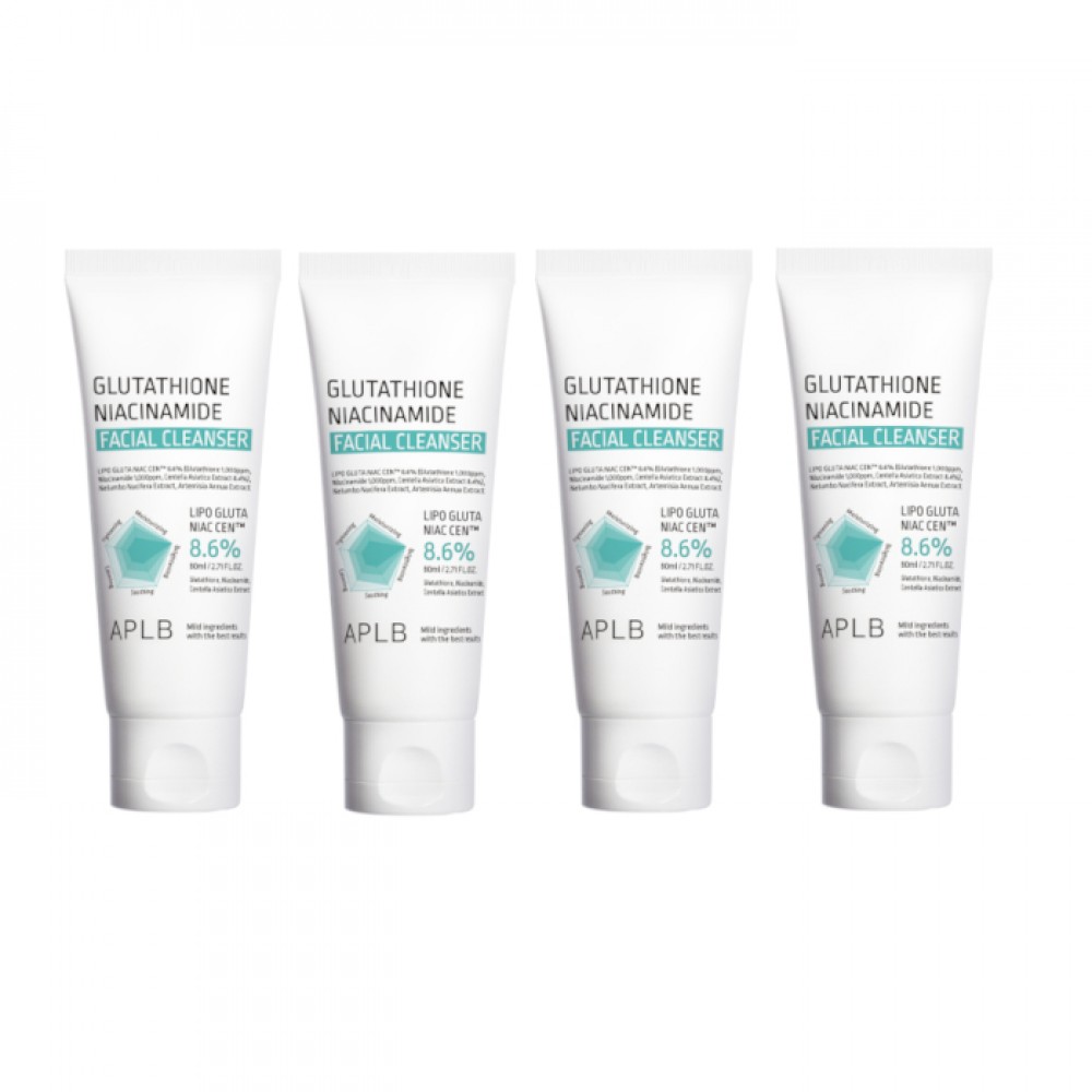 APLB - Glutathione Niacinamide Facial Cleanser - 80ml (4ea) Set