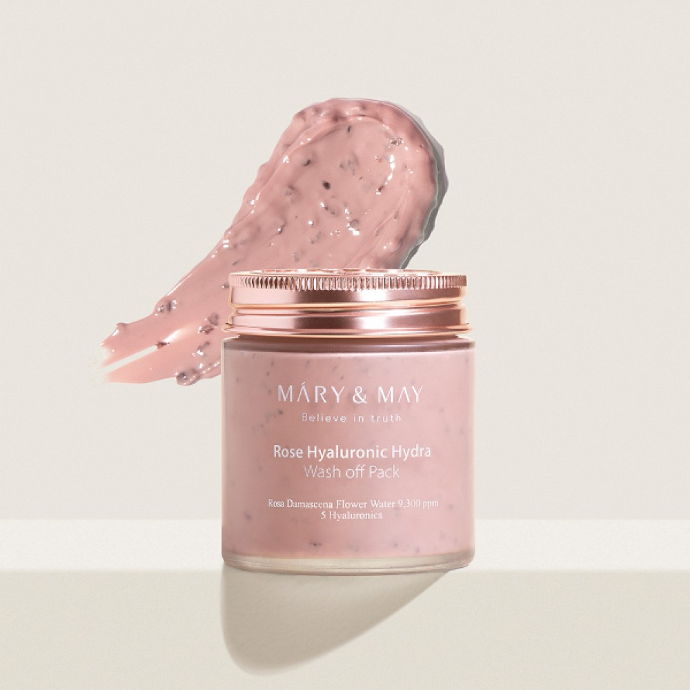 Mary&May - Rose Hyaluronic Hydra Wash Off Pack - 125g