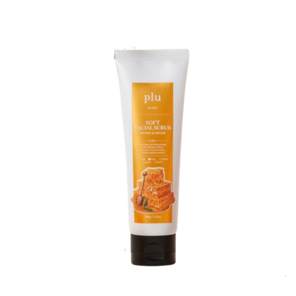 plu - Soft Facial Scrub Honey & Sugar - 100g