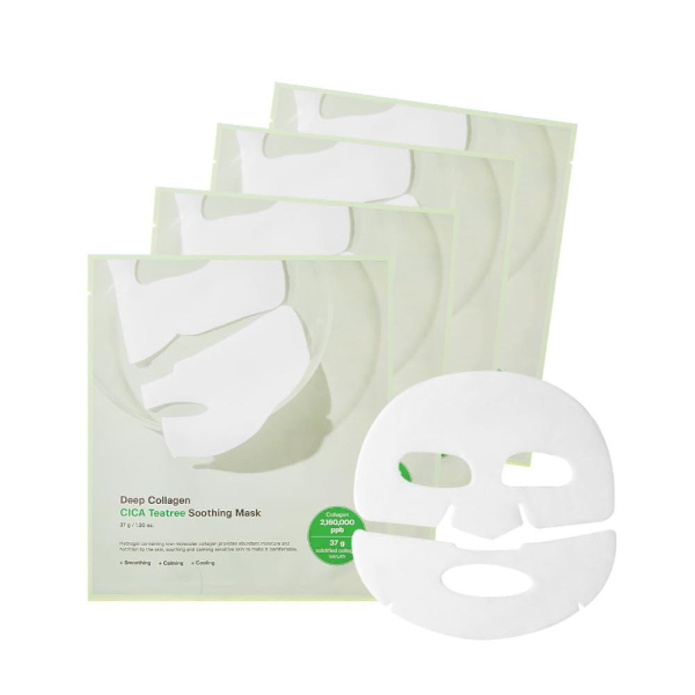 SUNGBOON EDITOR - Deep Collagen Cica Teatree Soothing Mask - 4pcs